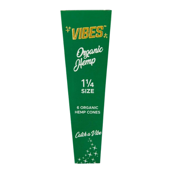 Vibes Cones Green Organic Hemps / 1 1/4 6pk